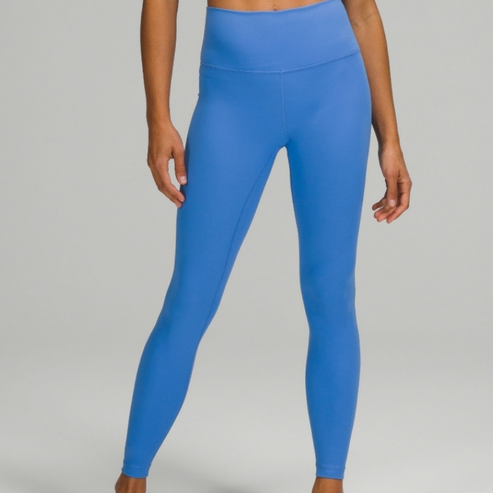 Royal blue Lulu Lemon Wonder Under Leggings length 28 inches!